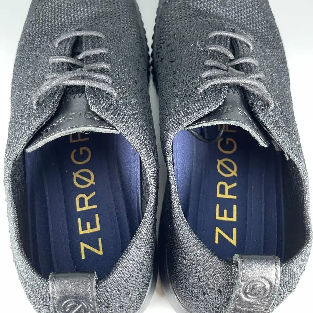 Cole Haan ZeroGrand Stitchlite Men's 11.5 M Black Knit Oxford Casual Dress Shoes